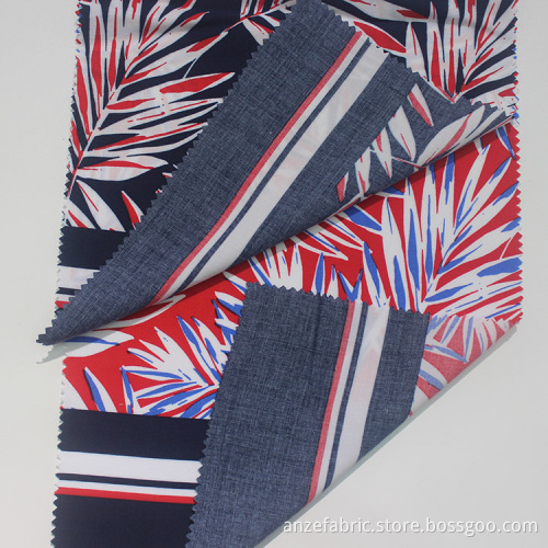 Foiled Printed Rayon Poplin Cotton Fabric